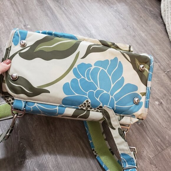 JuJuBe BFF Backpack Marvelous Mums Diaper Bag Floral Green Blue - Picture 6 of 11